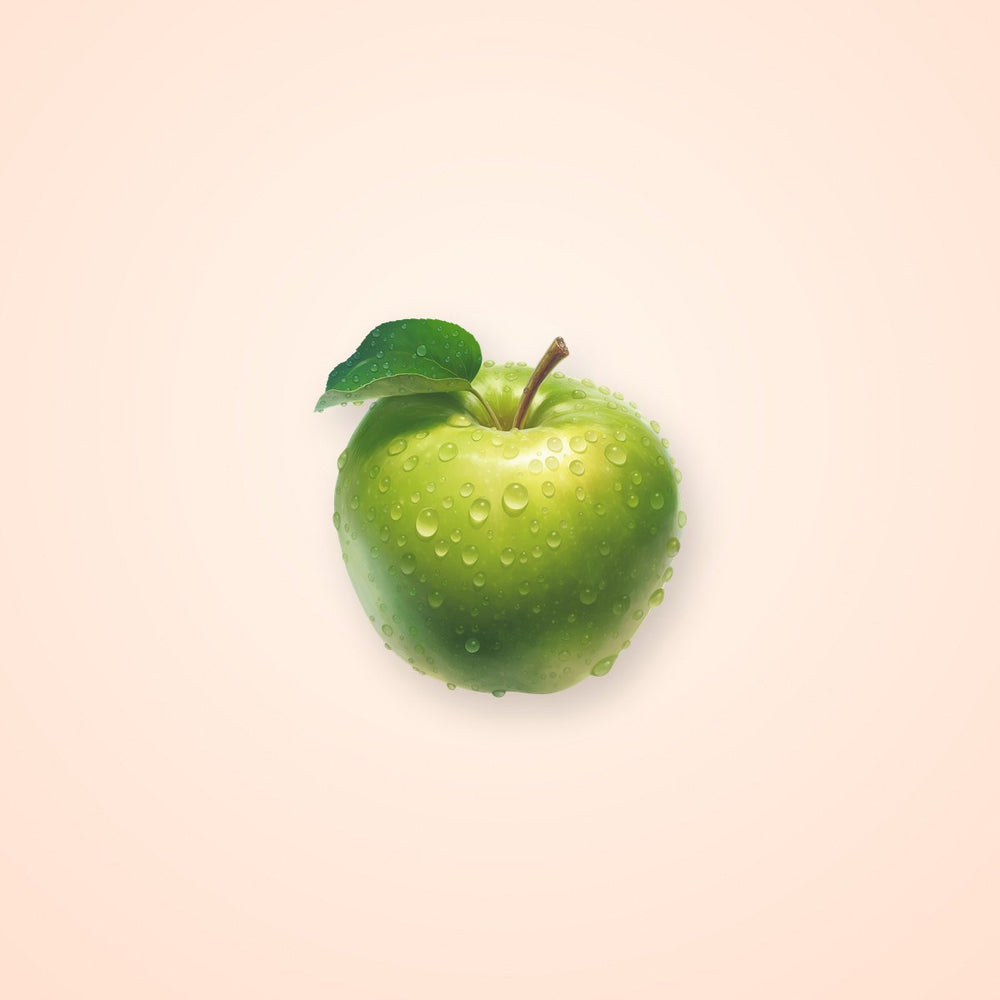 Green Apple Water Drops Clipart
