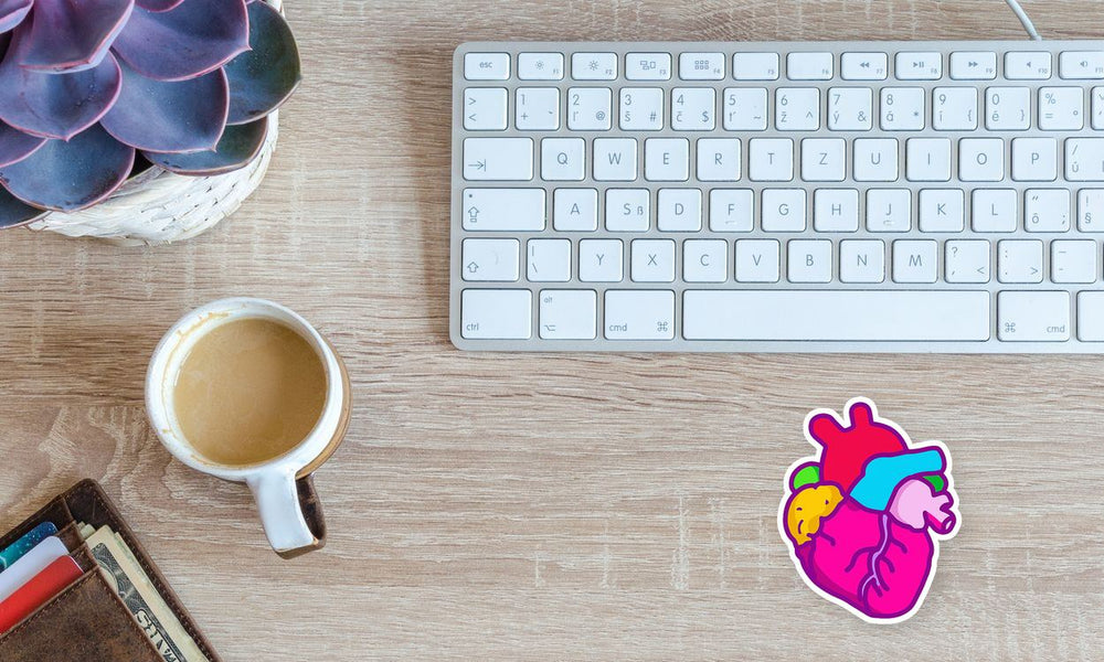 Colored Heart Sticker
