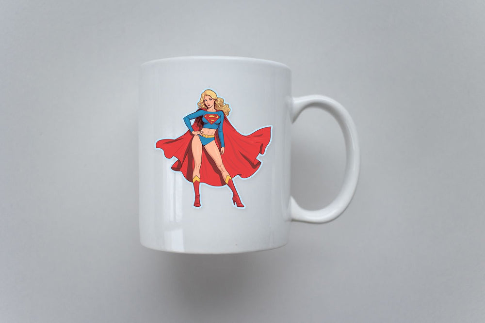 Supergirl Retro Comix Sticker
