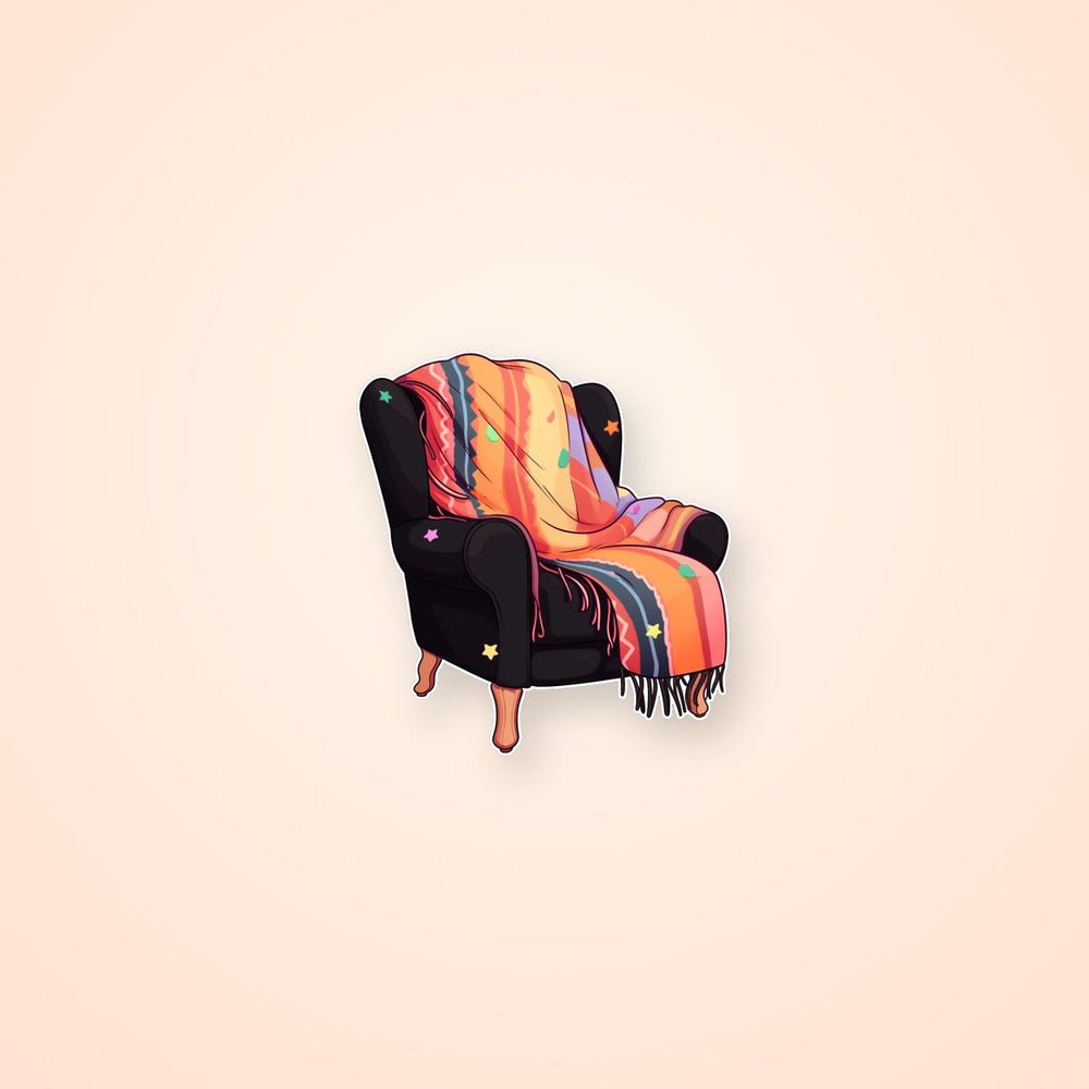 Armchair with a Blanket Sticker