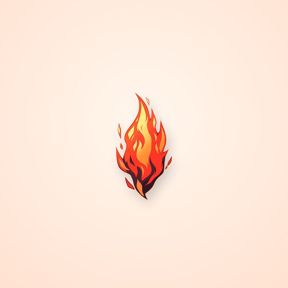 Red & Orange Fire Aesthetic Sticker