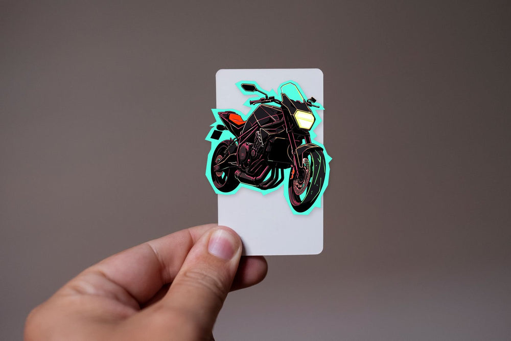 Motorcycle Turquoise Stroke Sticker