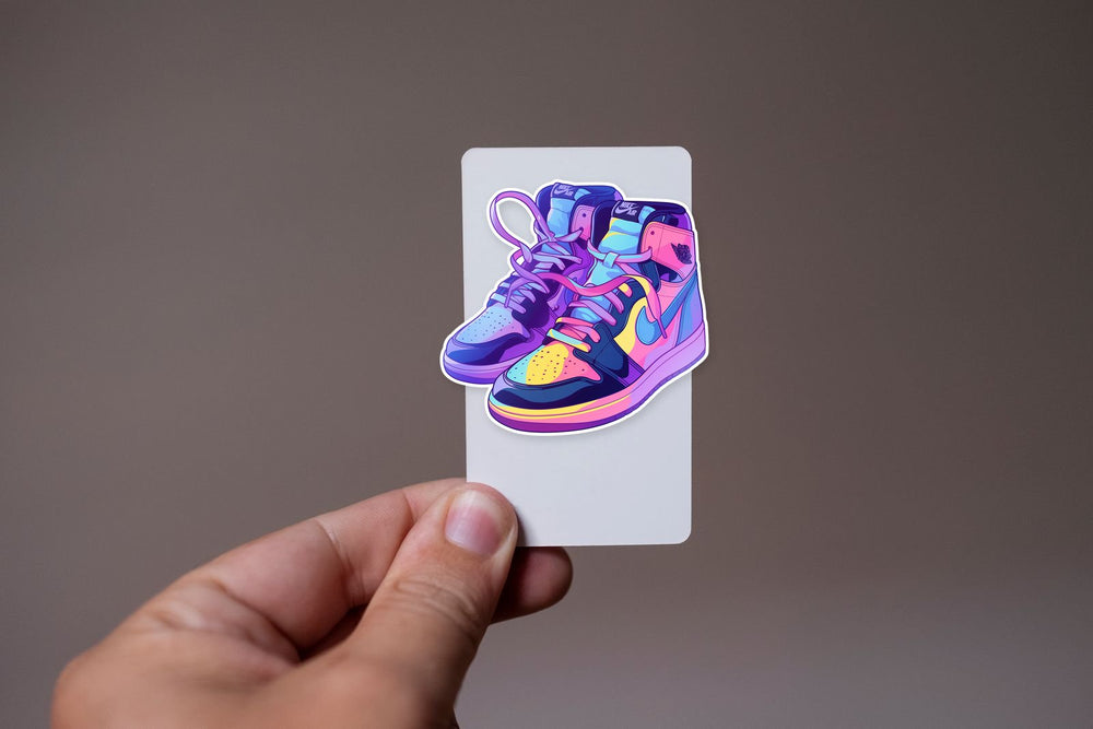 Colorful Nike Sneakers Neon Sticker