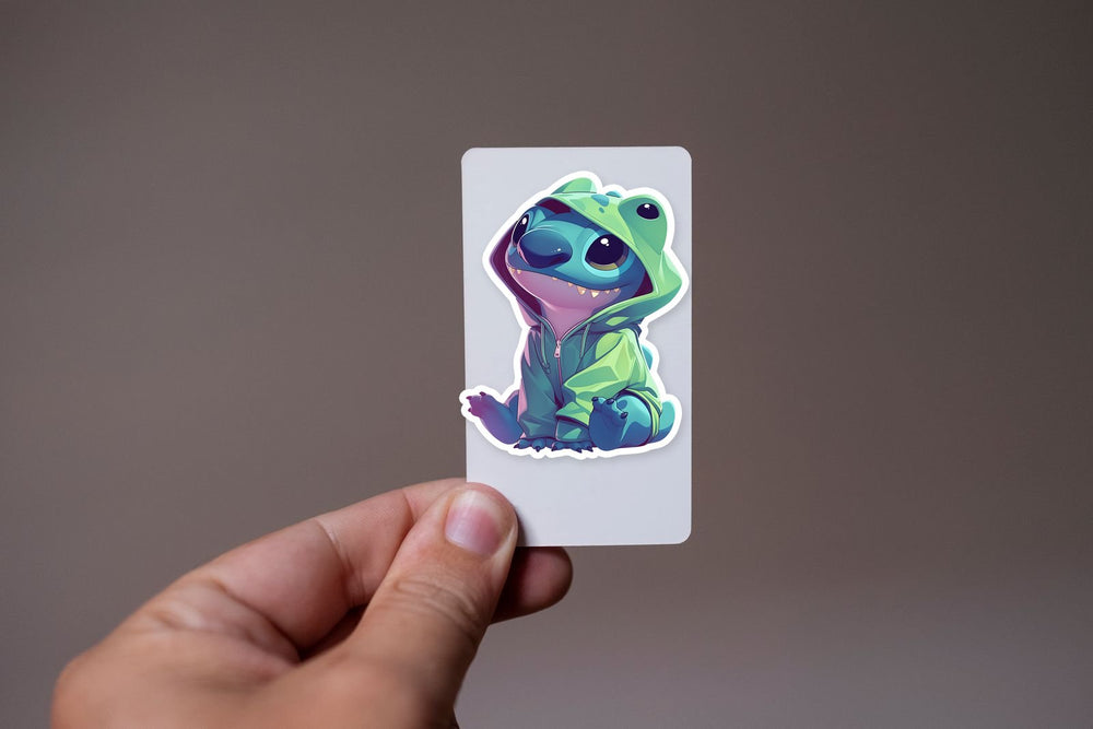 Stitch Frog Hoodie Cute Disney Sticker