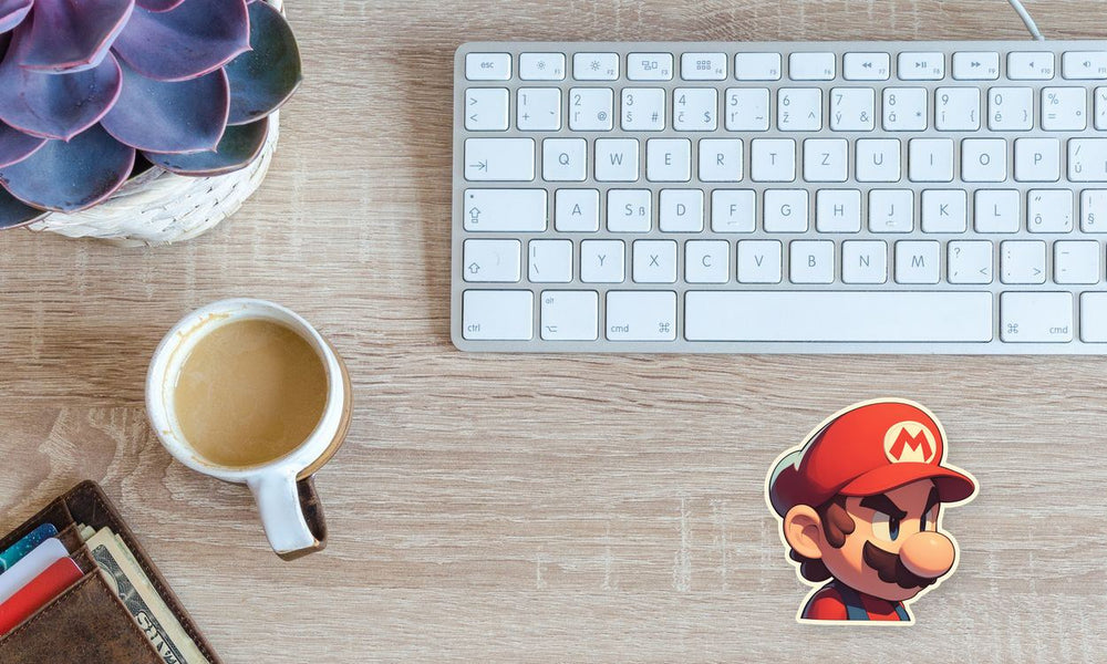 Super Mario Bros Mario Serious Look Sticker