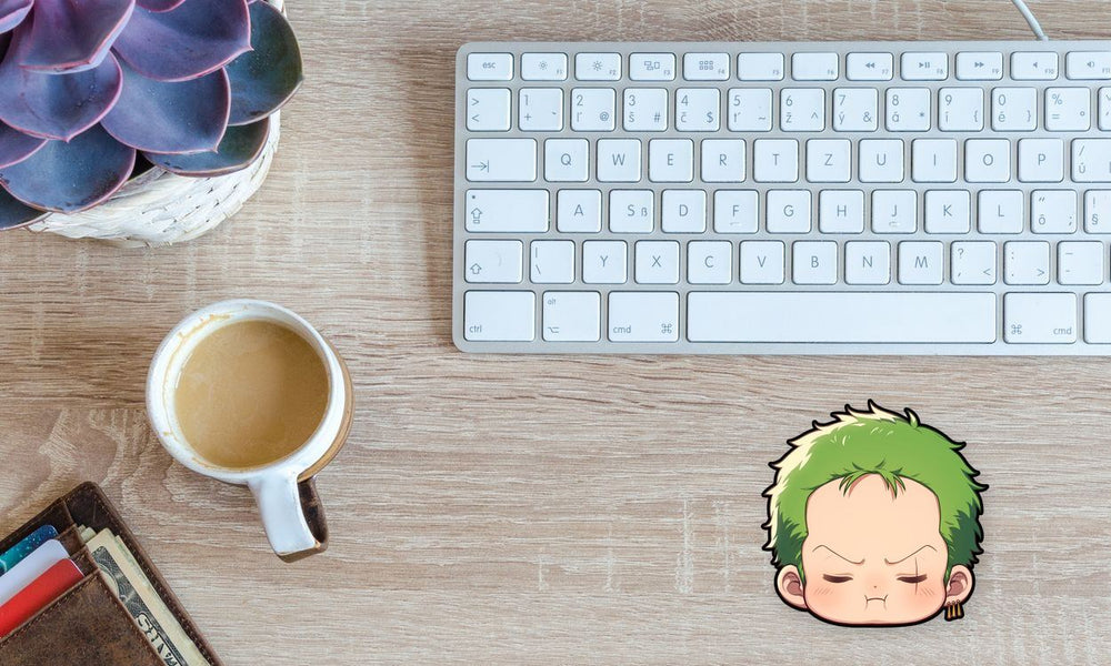 Cute Zoro Face Pirate Sticker