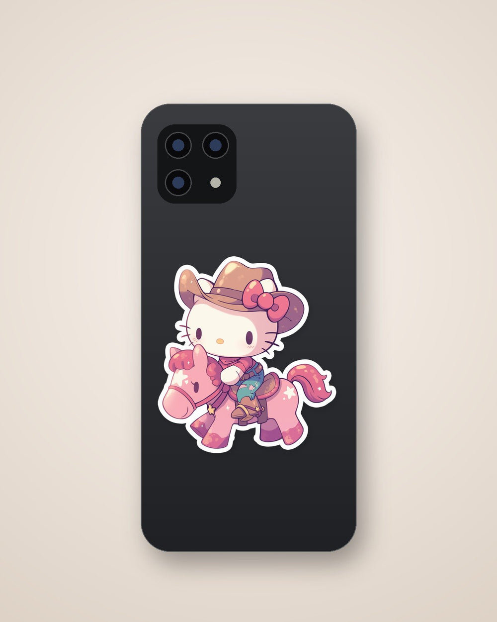 Hello Kitty Cowgirl Horse Rider Sticker