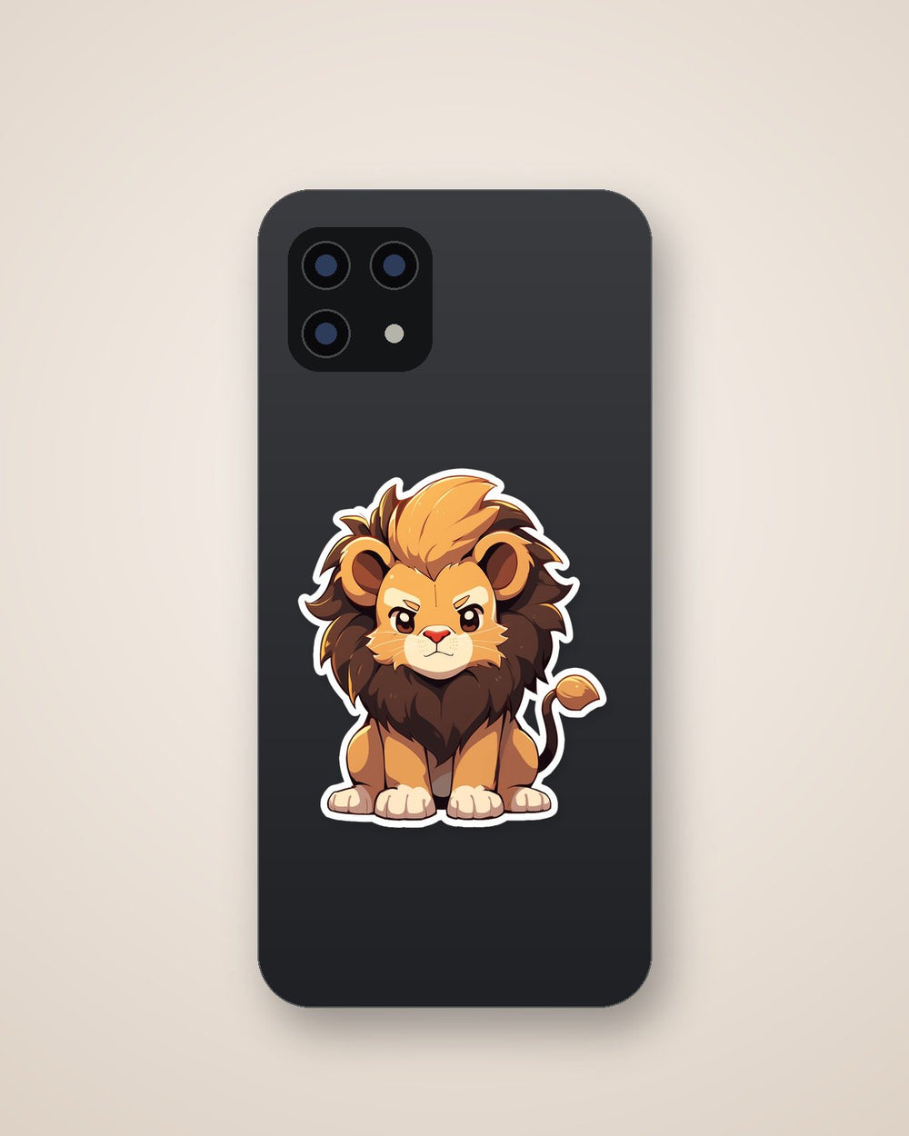 Young Lion Cartoon Sticker