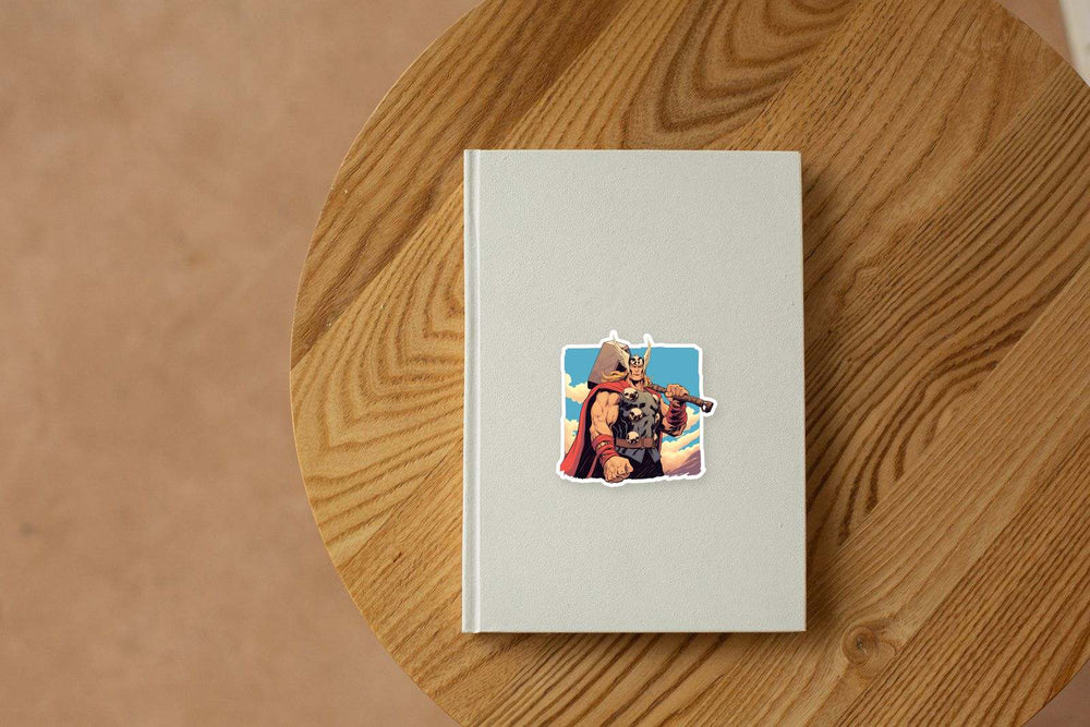 Thor Retro Comic Mighty Hammer Sticker