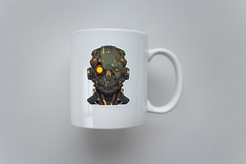 Cybernetic Head Sticker