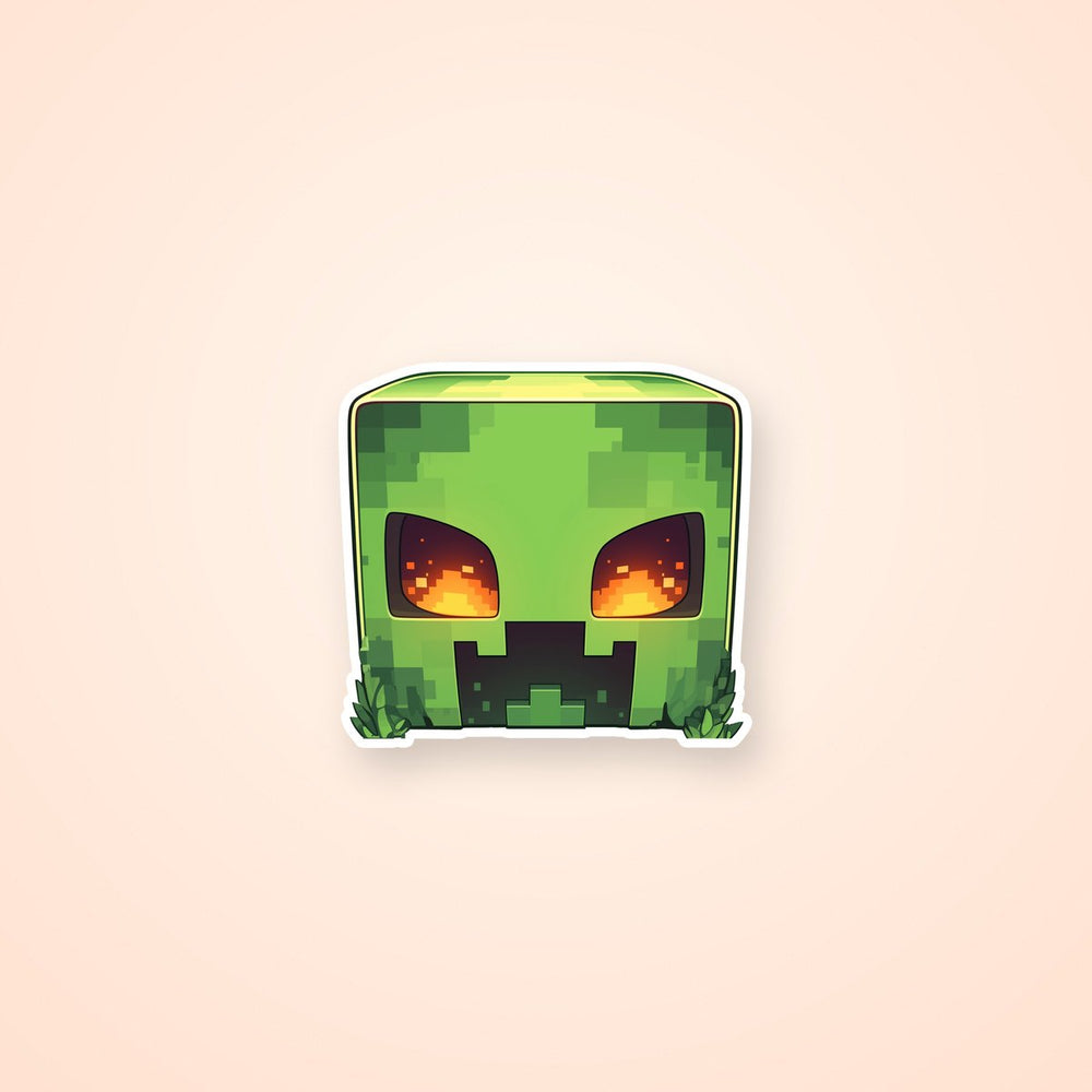 Minecraft Creeper Face Pixel Sticker