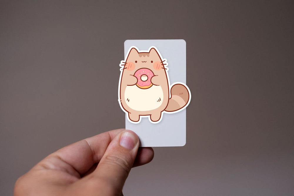 Pusheen with Donut Sticker