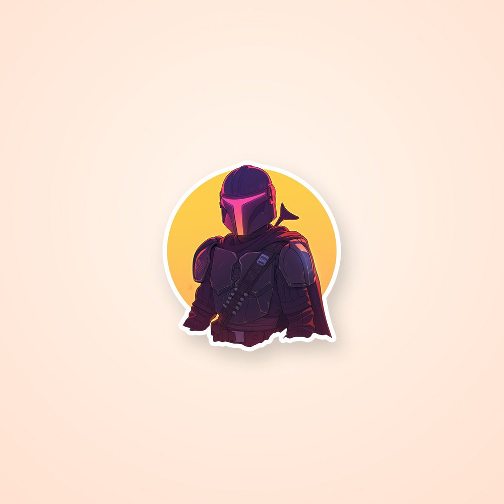 Mandalorian Star Wars Neon Sticker