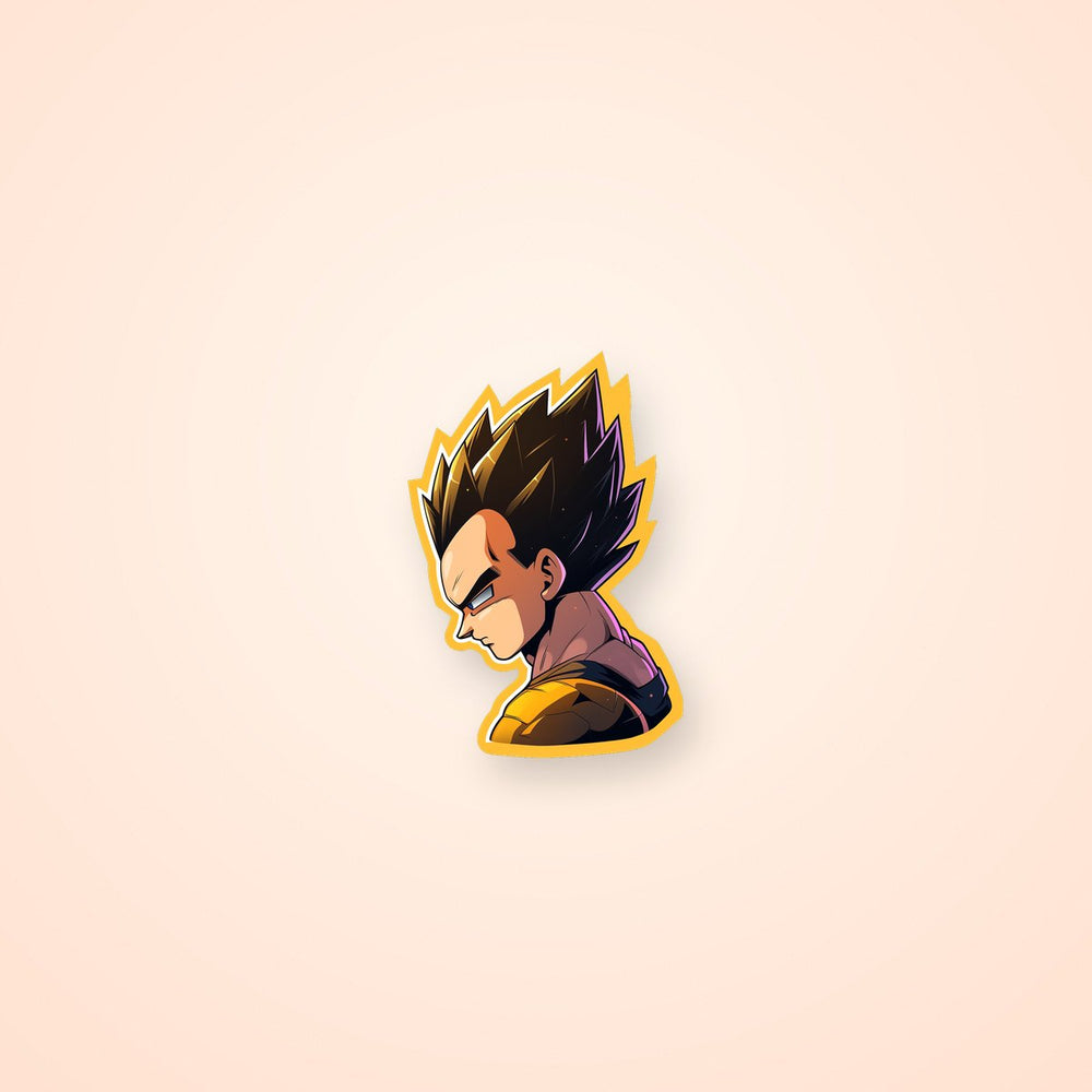 Dragon Ball Vegeta Yellow Stroke Sticker