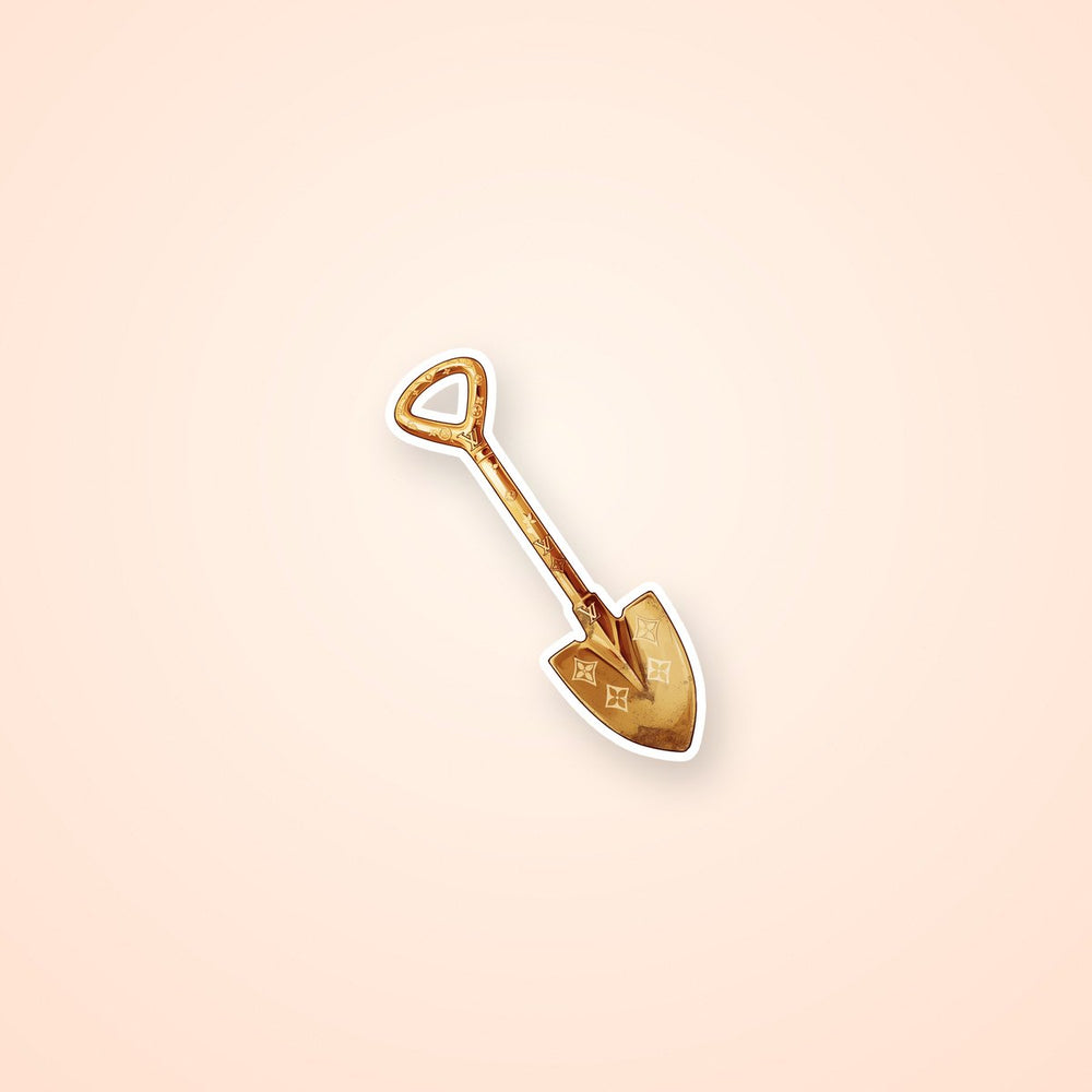 Gold Louis Vuitton Shovel Sticker
