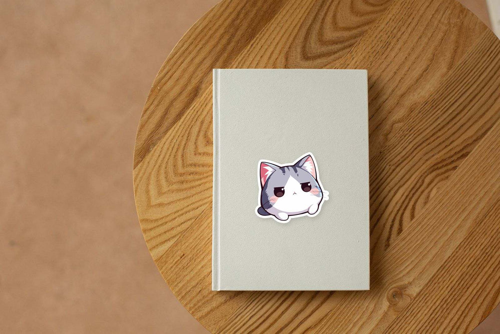 Kawaii Moody Cat Sticker