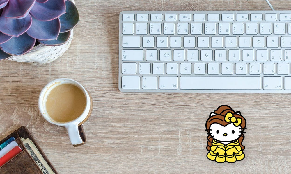 Hello Kitty X Disney Belle Kawaii Sticker