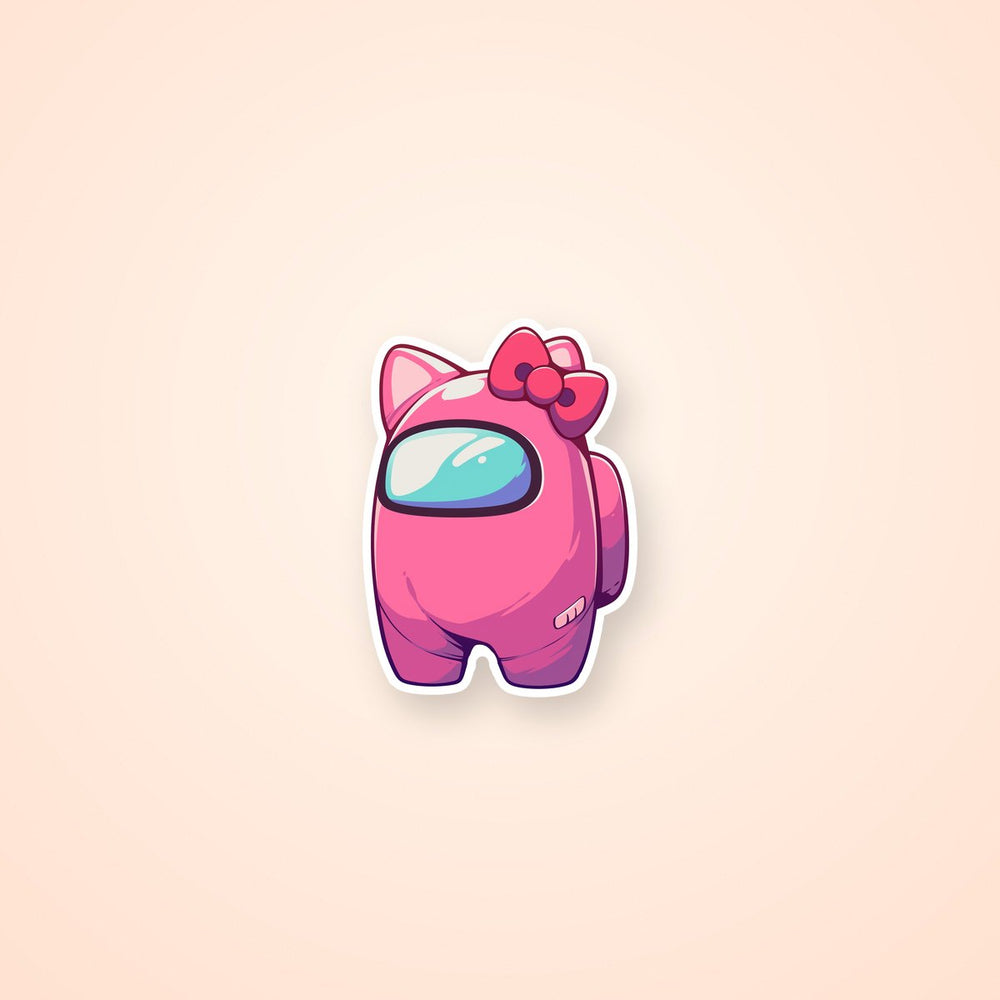 Hello Kitty Among Us Pink Sticker