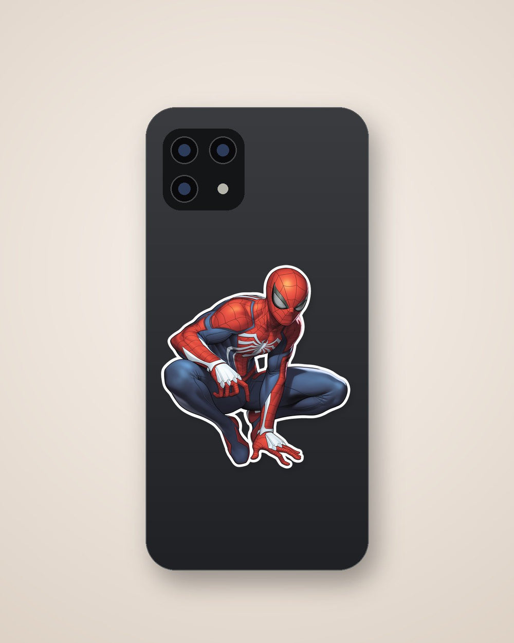 Spiderman Crouching Hero Sticker