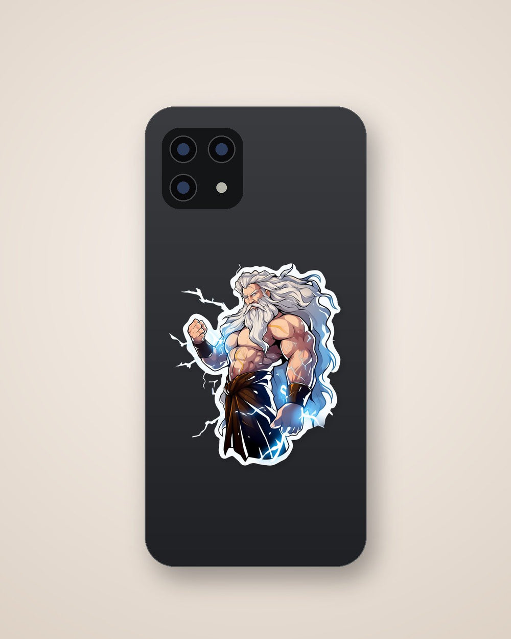 Aesthetic Zeus & Lightning Sticker