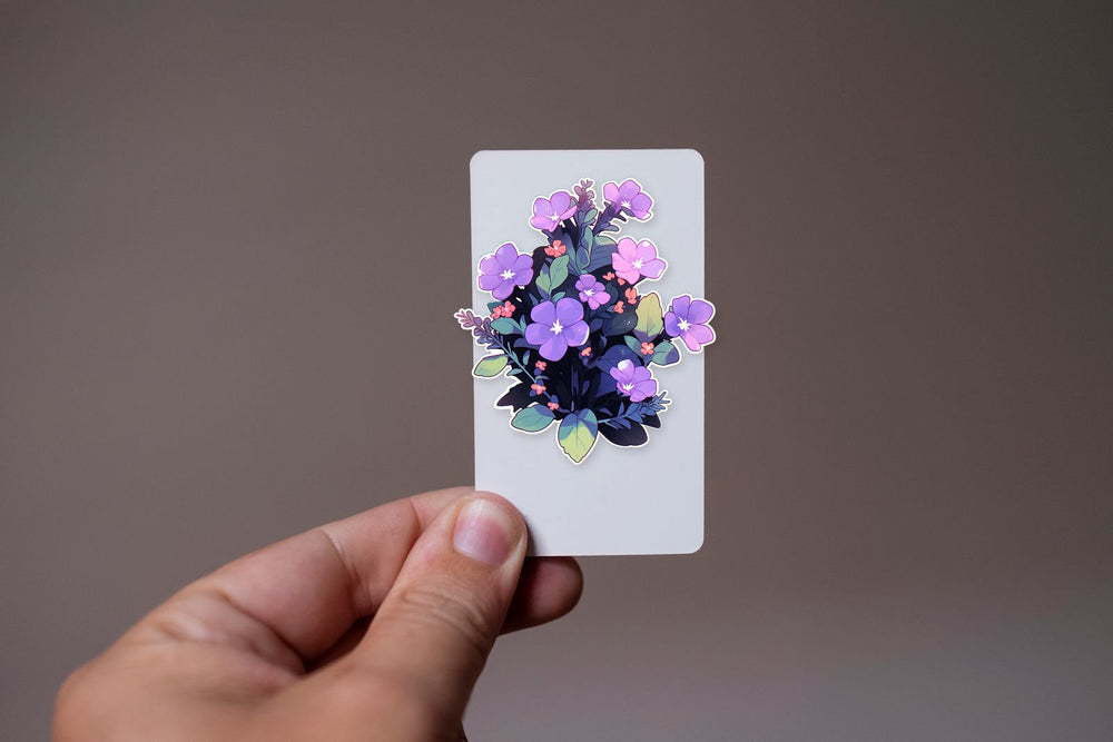 Bouquet with Purple Flowers Sticker
