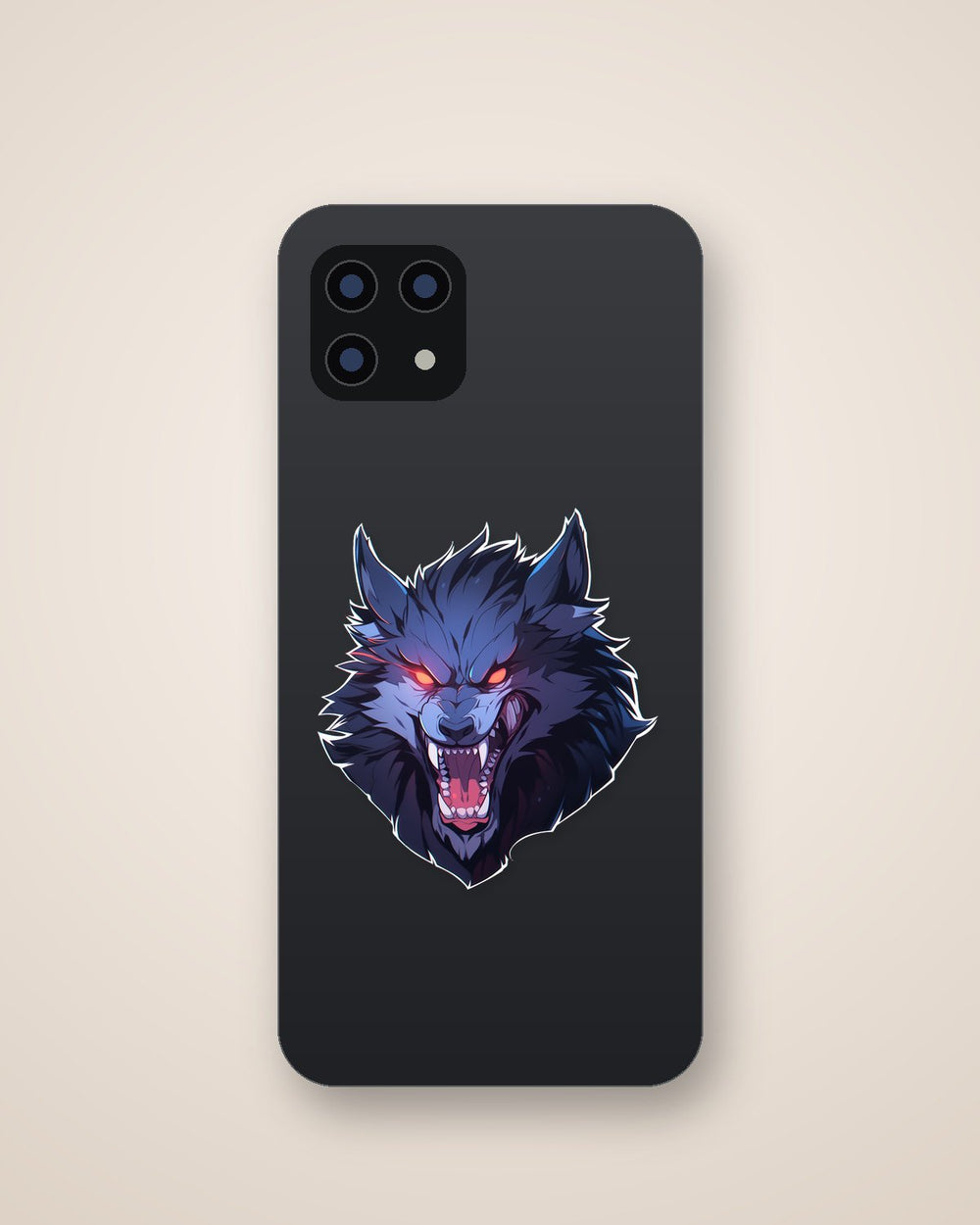 Halloween Werewolf with Red Eyes Sticker