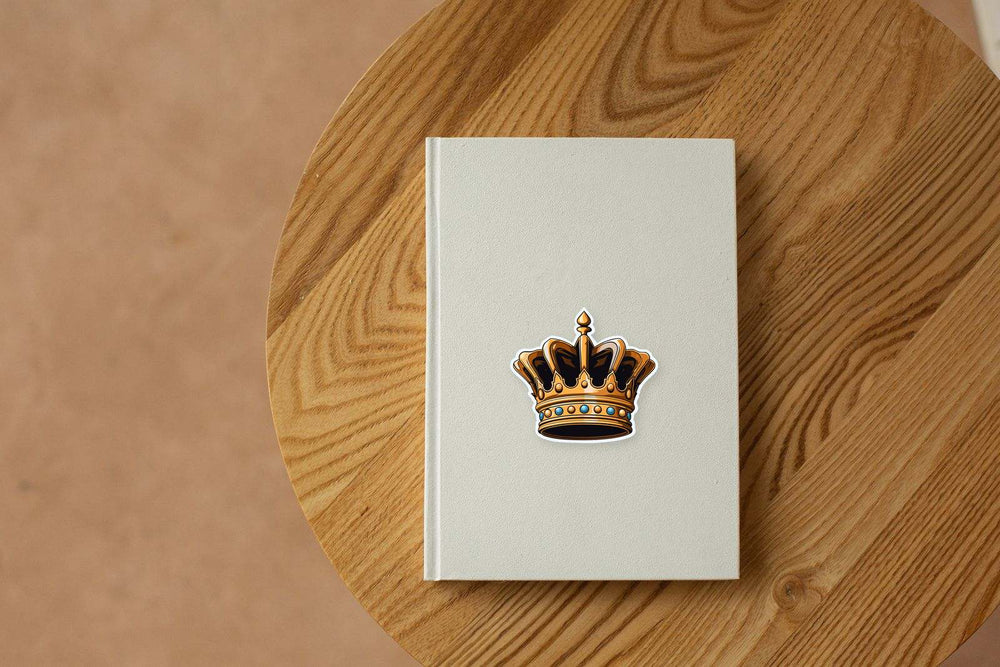 Gold Monarch Crown Sticker