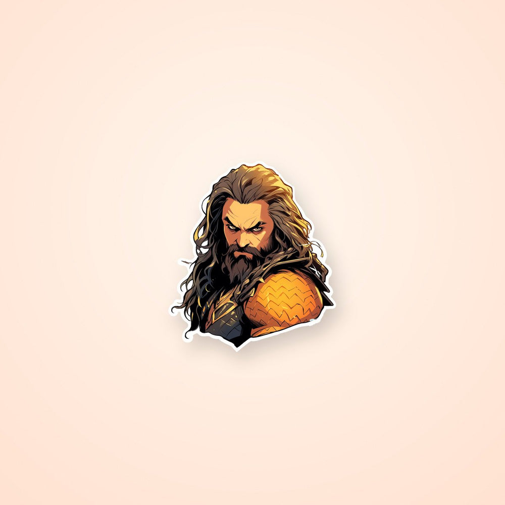 Aquaman Jason Momoa Art Sticker