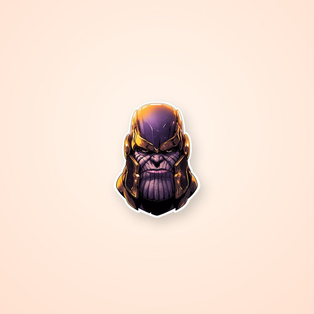 Thanos Head in Helmet Marvel Sticker