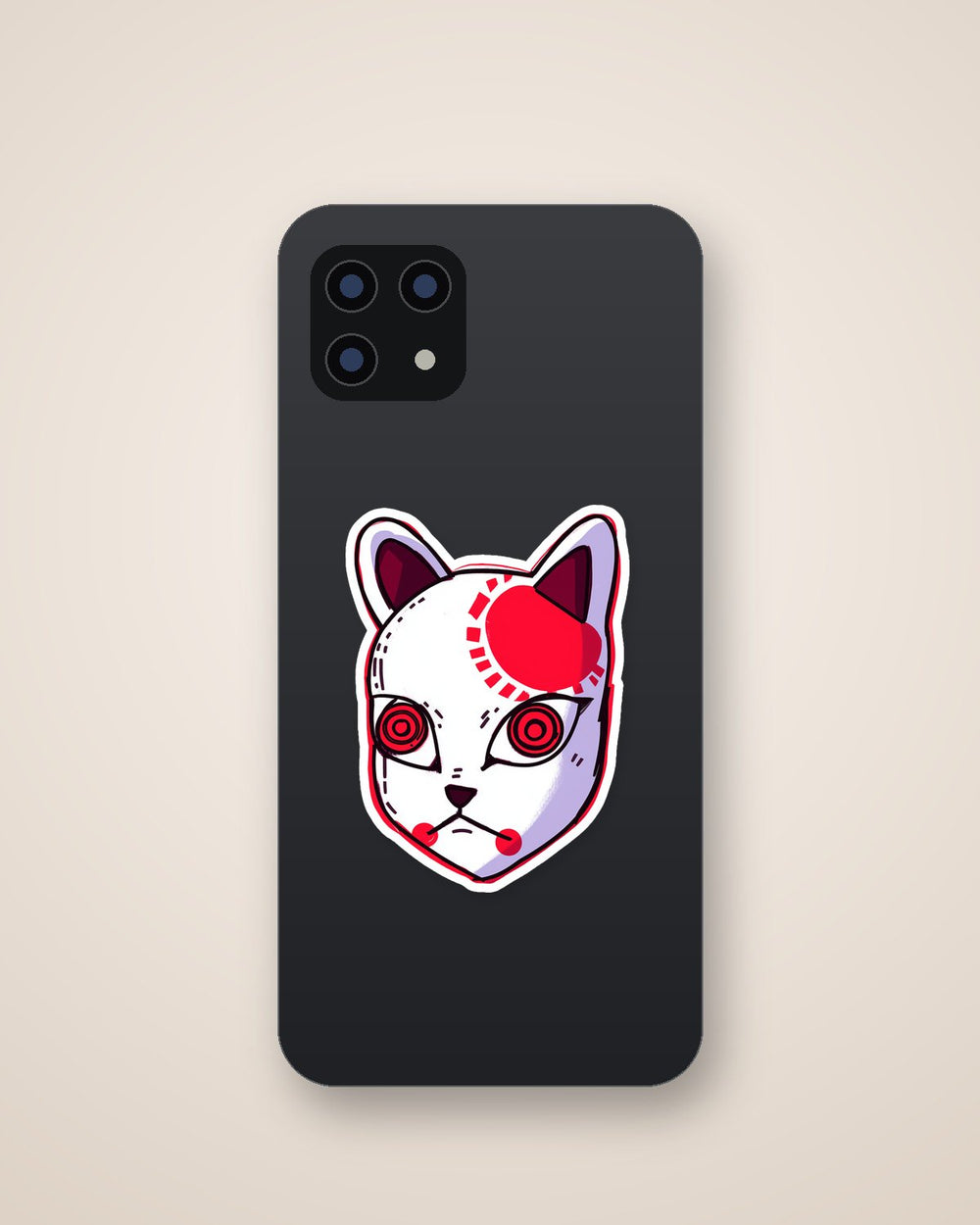 Japanese Kitsune Mask Sticker