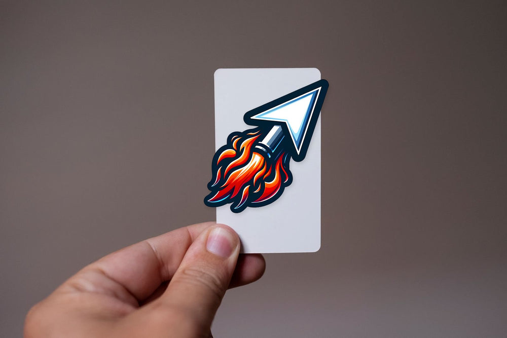Rocket Mouse Cursor Fire Sticker