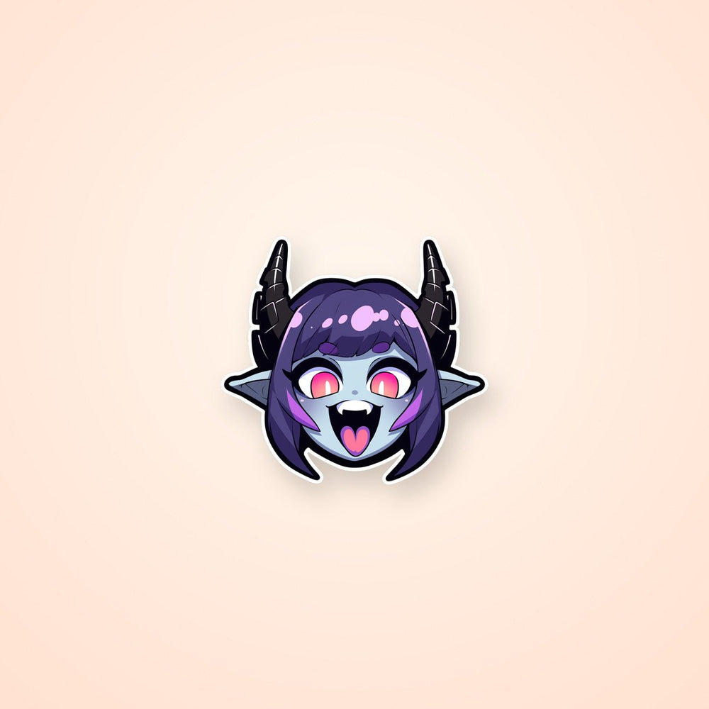 Funny Devil Girl Sticker