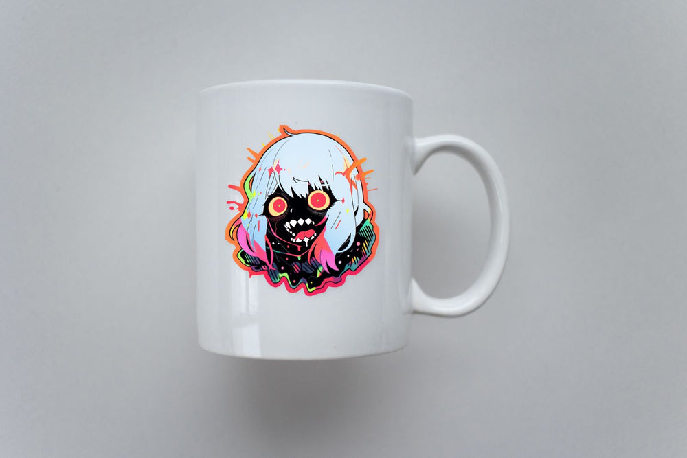 Halloween Scary Zombie Girl Colorful Sticker