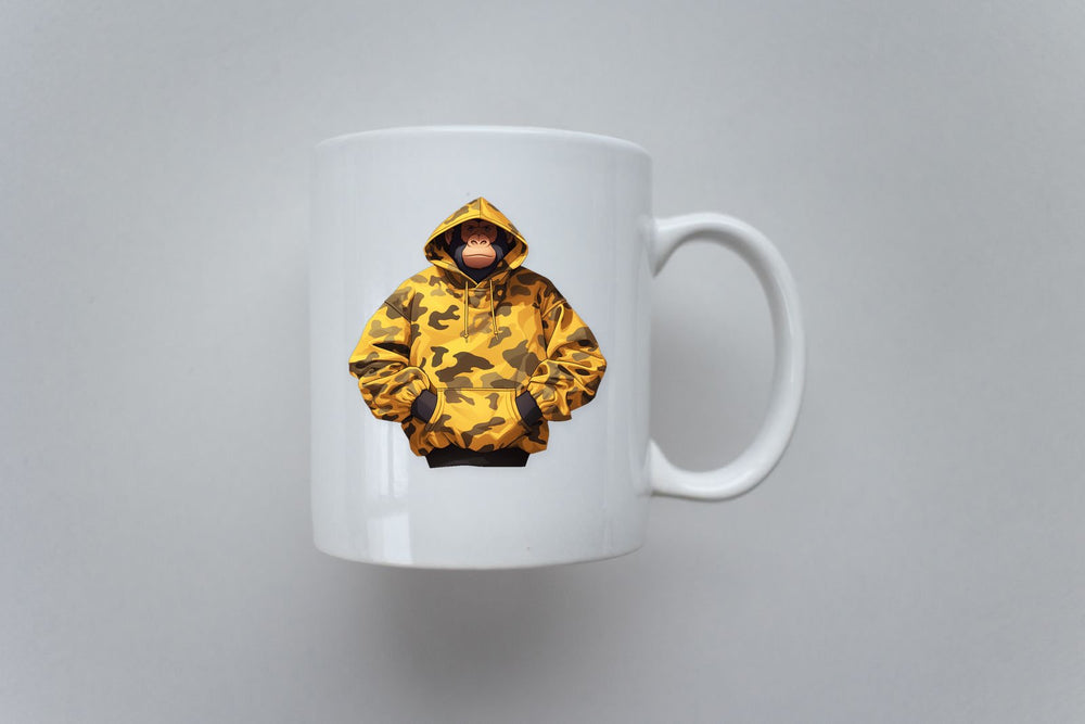 Ape in Camo Hoodie Sticker