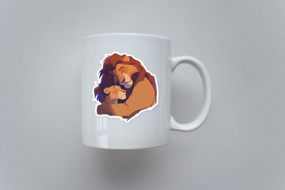 Mufasa and Simba Lion King Sticker