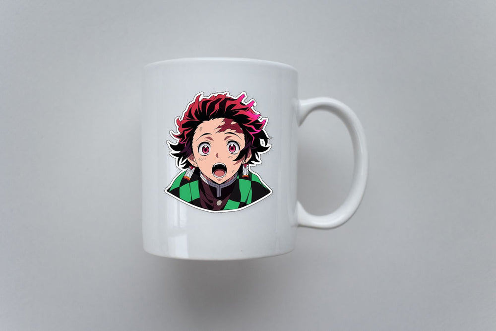 Surprised Tanjiro Kamado Anime Sticker