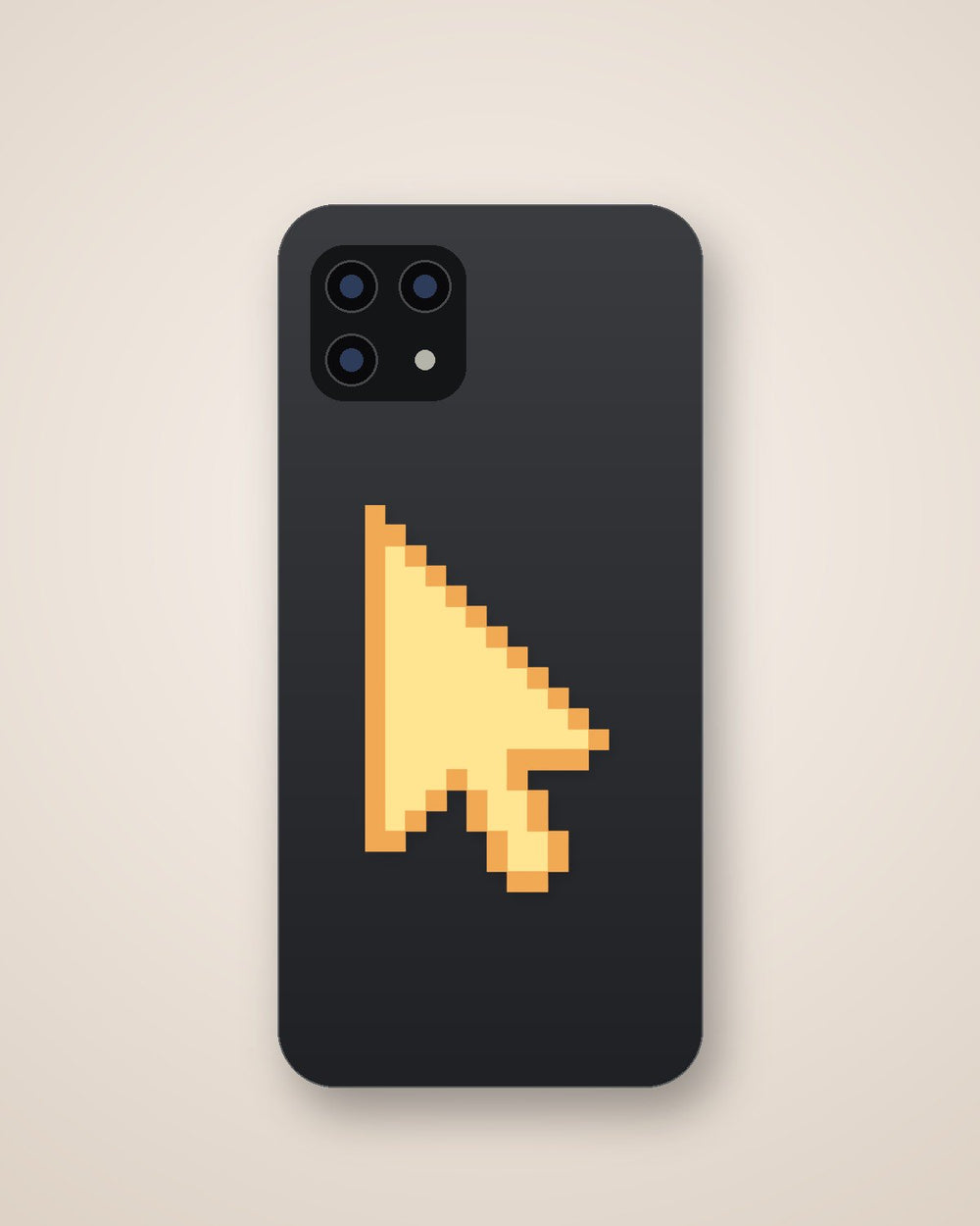 Pastel Yellow Pixel Cursor Sticker