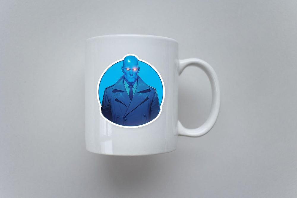 Dr Manhattan Blue Superhero Sticker