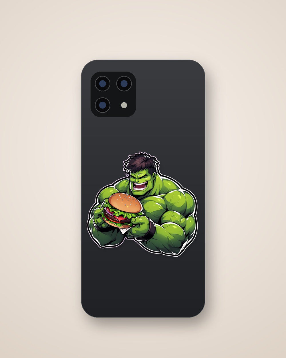 Marvel Hulk with Burger Sticker
