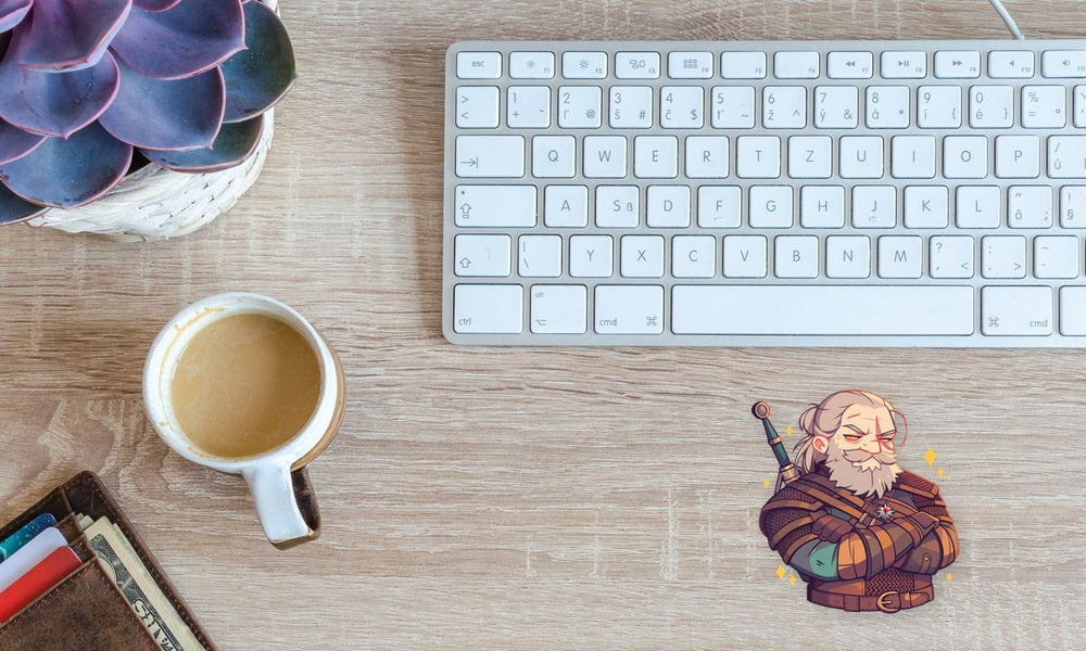 Serious Witcher Geralt Sticker