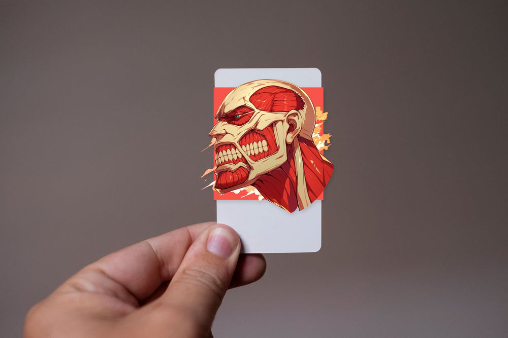 Colossal Titan Head Aot Sticker