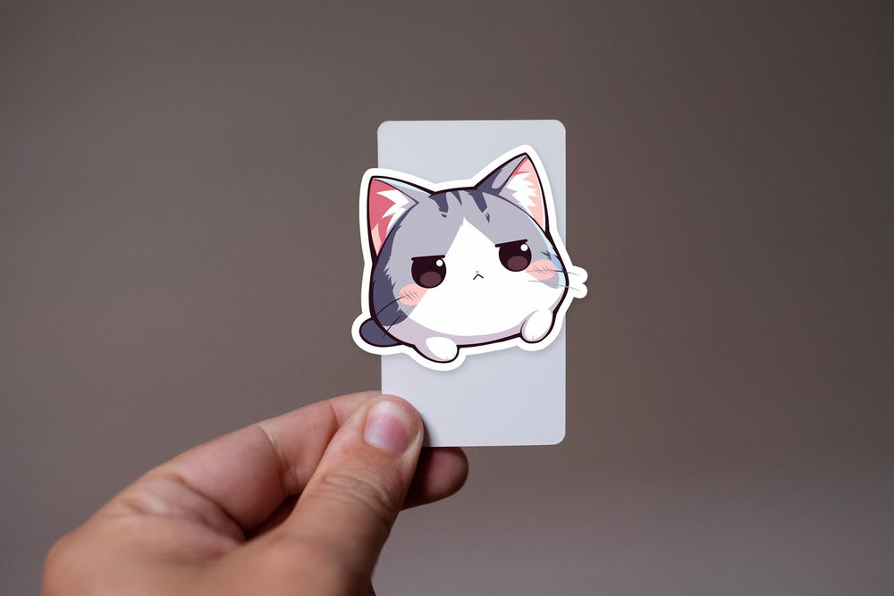 Kawaii Moody Cat Sticker