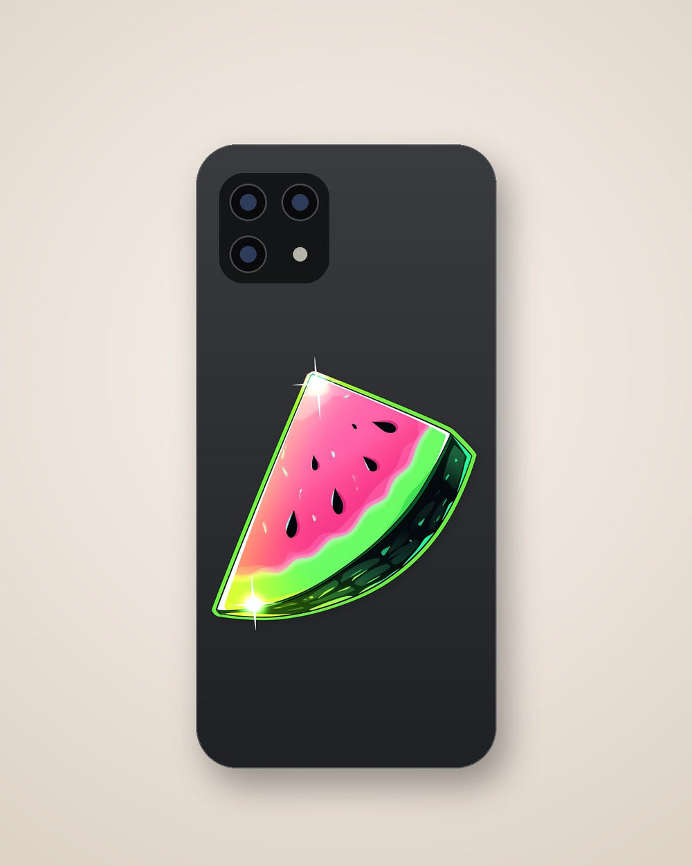 Handful of Watermelon Green Stroke Sticker