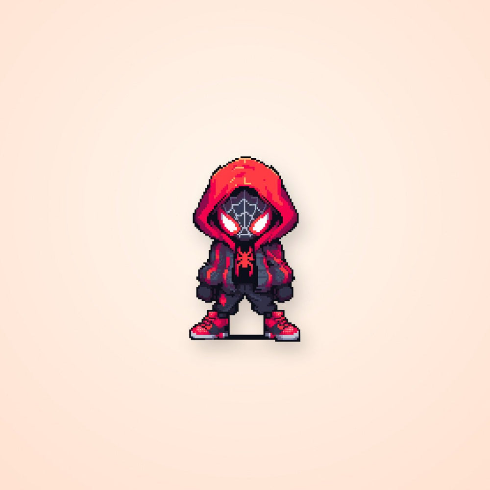 Pixel Chibi Miles Morales Sticker