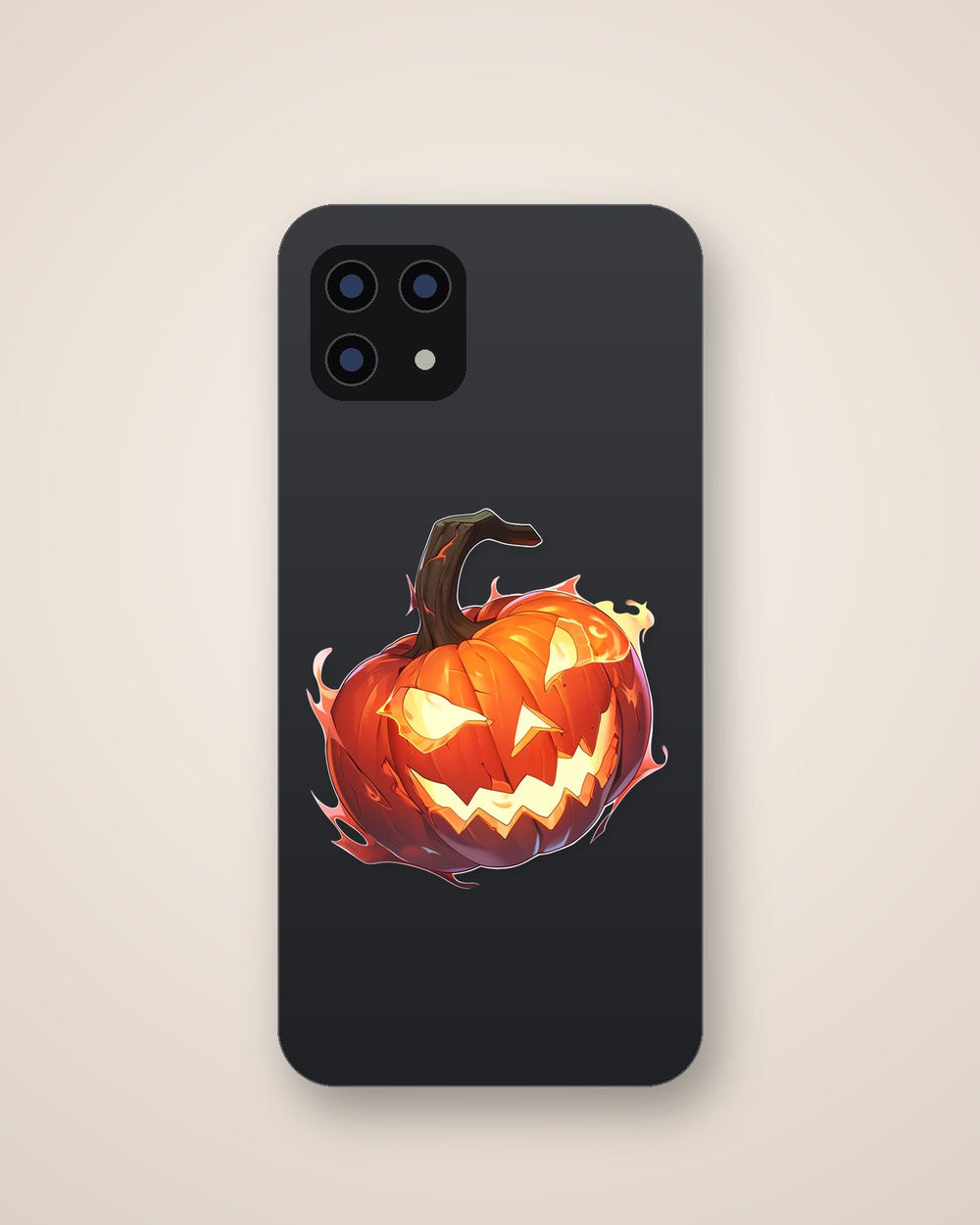 Halloween Pumpkin on Fire Sticker