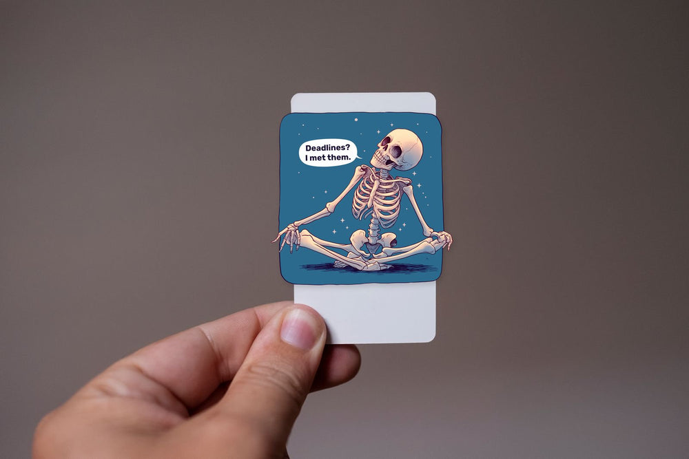 Funny Skeleton Yoga Sticker