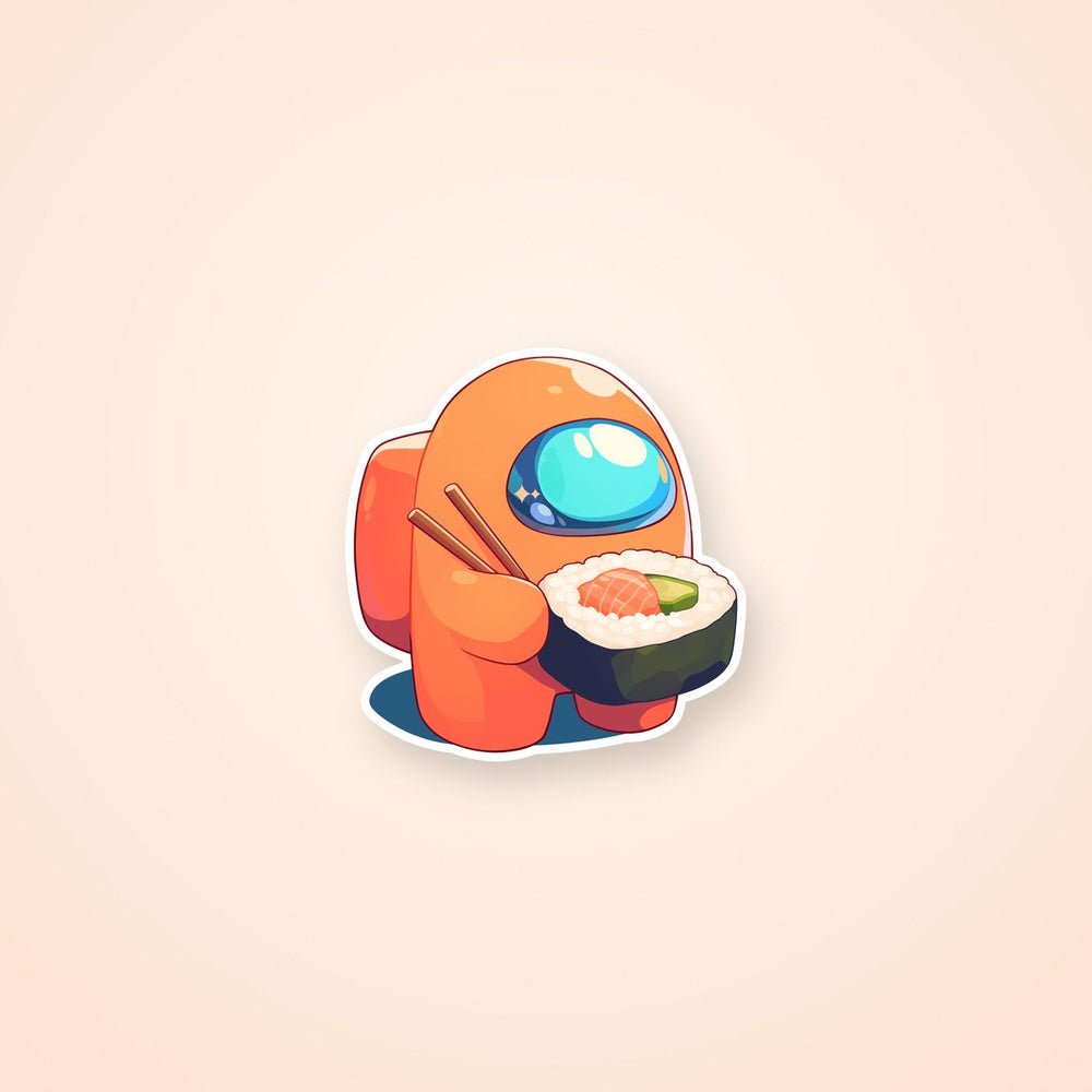 Among Us Sushi Roll Sticker