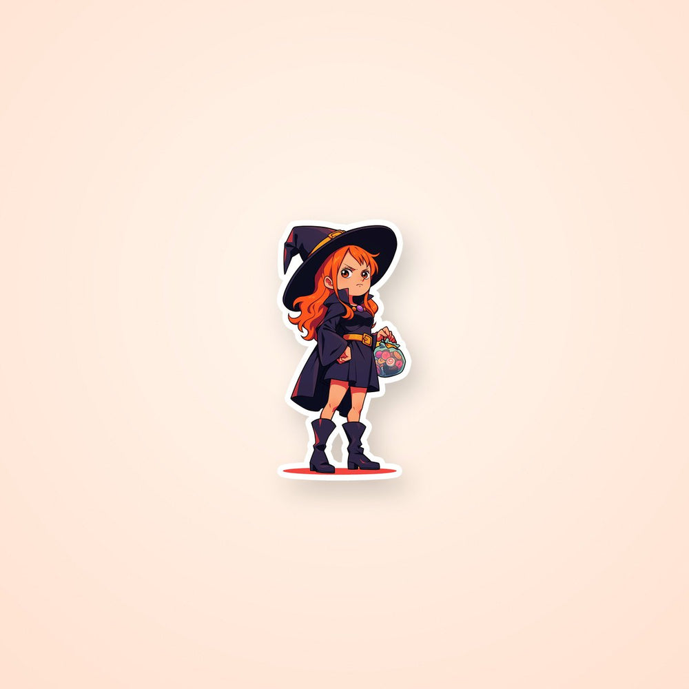 One Piece Nami Witch Outfit Halloween Sticker