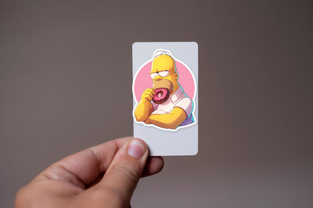 Homer Simpson Eating Donut Sticker