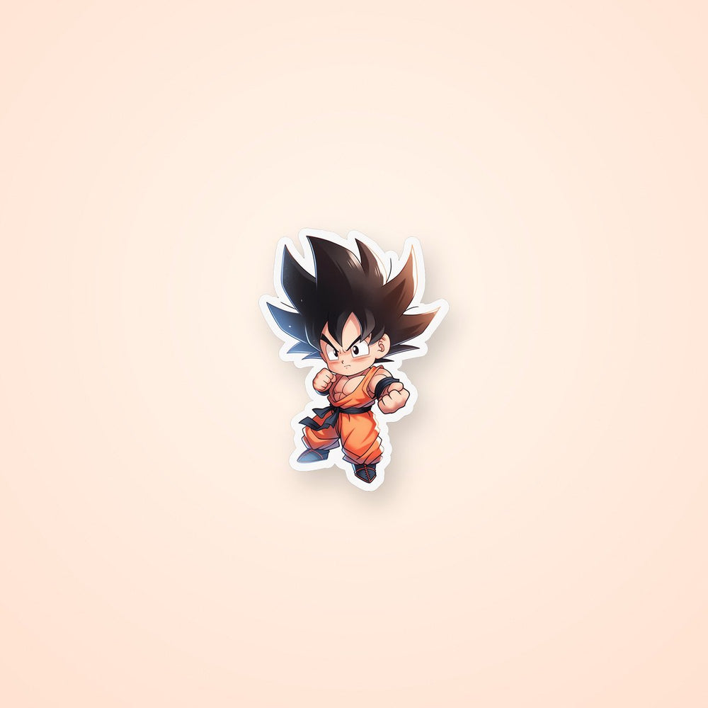 Dragon Ball Chibi Goku in Fighting Stance Sticker